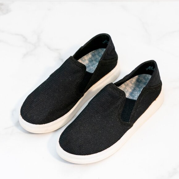 Olukai Ki’Ihele Black Mesh Slip-On Sneakers - Picture 1 of 5